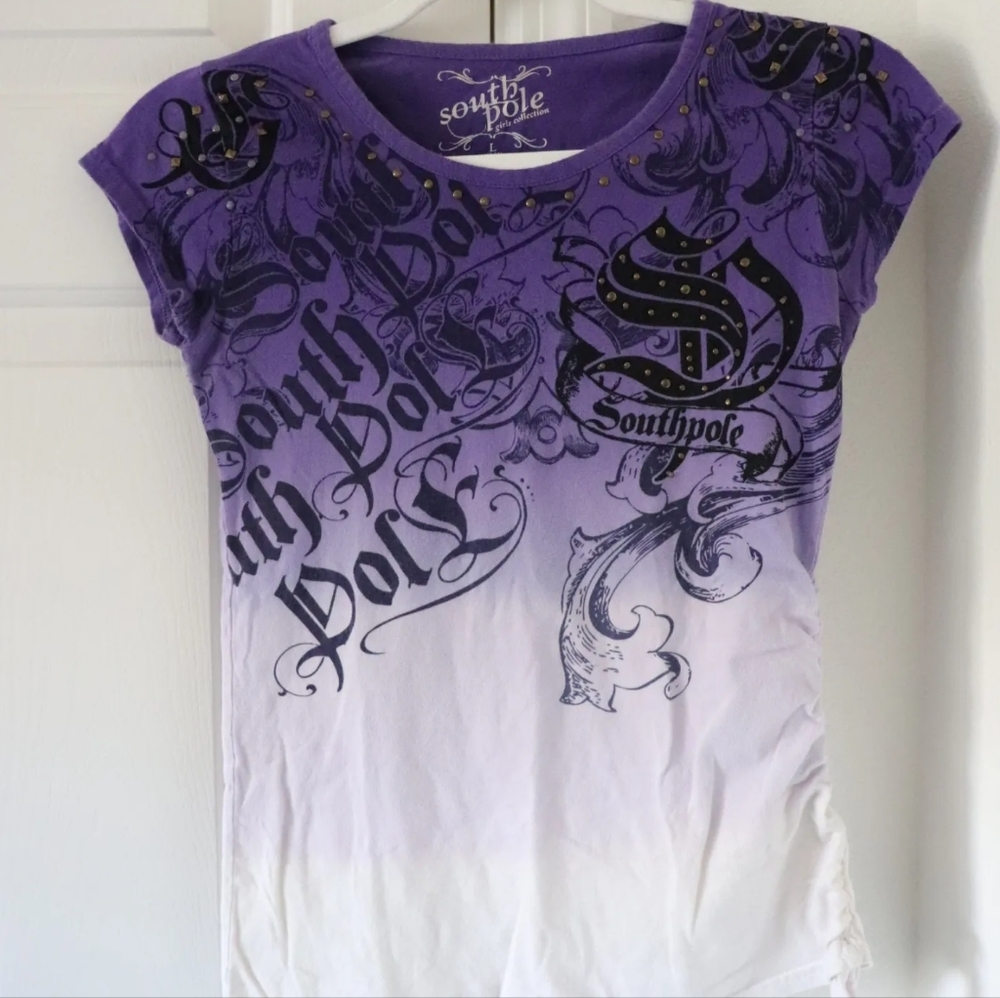 South Pole Puple Ombré Graphic Tee